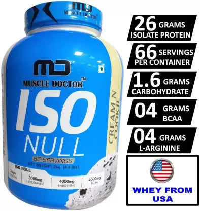 Muscle Doctor ISO NULL WHEY FROM USA Protein Shake  (2 kg,)